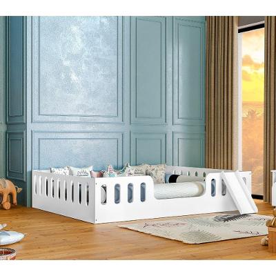 Cama Infantil Casal Branca Com Escorregador Branco