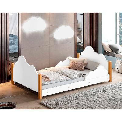 Cama Infantil Montessoriana Cristal Branca E Mel Branco