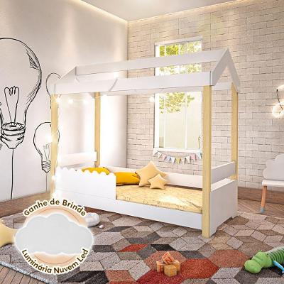 Cama Infantil Branco/natural Acompanha Luminária Branco