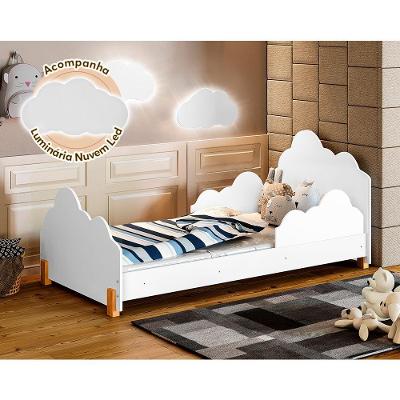 Cama Infantil Princesa Juvenil Branca E Amêndoa Branco