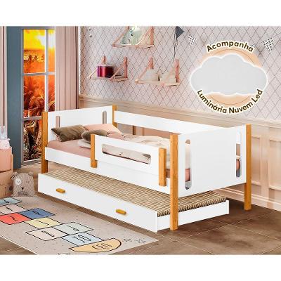 Bicama Babá Mirela Branco/amêndoa Luminária Led Branco