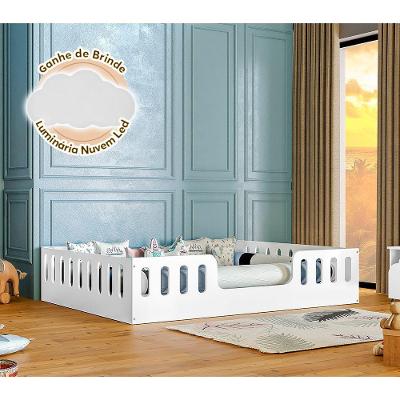 Cama Casal Infantil Montessoriana Helo Branco Branco