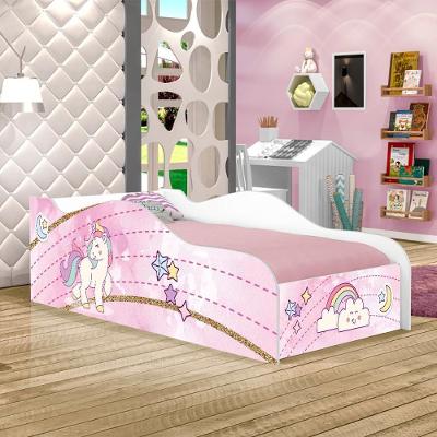 Cama Fun Unicónio Rosa Solteiro Com Colchão
