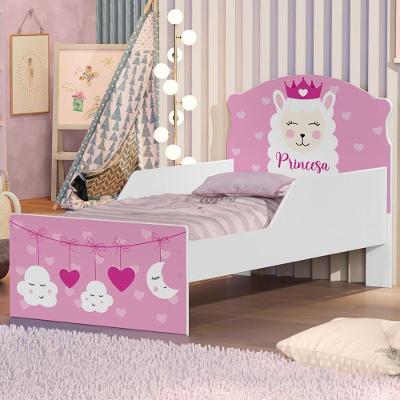 Cama Infantil Nuvem E Lhama Rosa