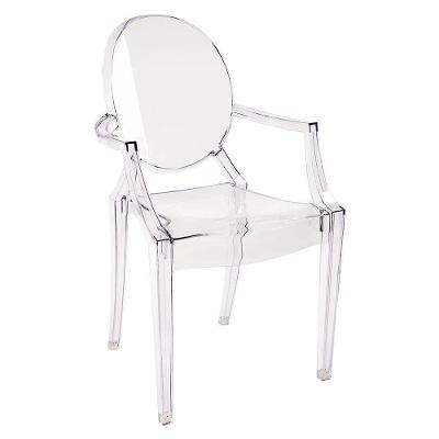 Cadeira Com Braço Invisible Louis Ghost Policarbonato Transparente