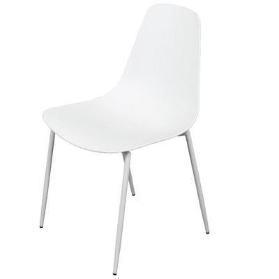 Cadeira Abi Polipropileno Branco Base Metal