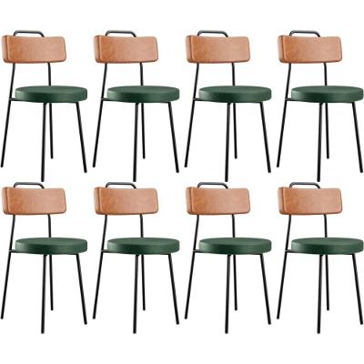 Kit 08 Cadeiras Decorativas Estofada Sala Jantar Barcelona L02 Couríssimo Camel Facto Verde - Lyam