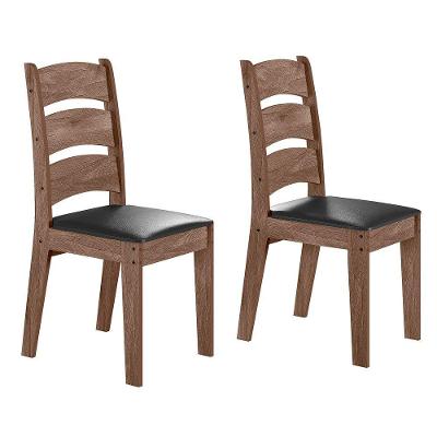 Conjunto Com 02 Cadeiras De Jantar Mali Amêndoa 11C