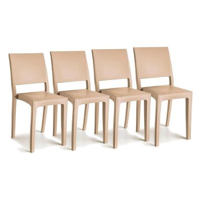 Cadeira Sala de Jantar Hydra UZ4002 Kit 4 Un Freijó/Suede Capuccino - Kappesberg