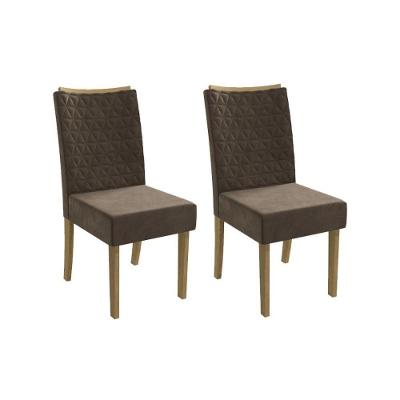 Cadeira Sala de Jantar 2CAD129 Kit 2 Un Marrom - Kappesberg