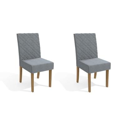 Kit 2 Cadeiras Sala Jantar 2CAD133FR  2 Un Freijó/Linho Cinza - Kappesberg