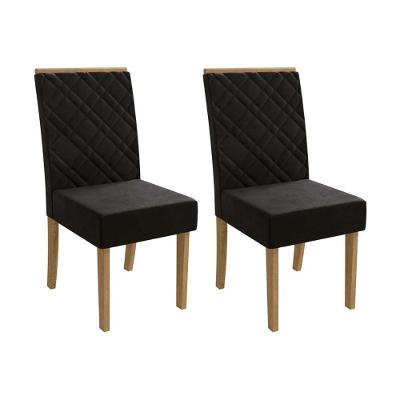 Kit 2 Cadeiras Sala Jantar Incen 2CAD149 2 Un Preto - Kappesberg