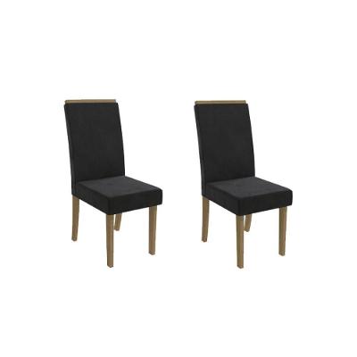 Kit 2 Cadeiras Sala Jantar 2CAD142 2 Un Preto - Kappesberg