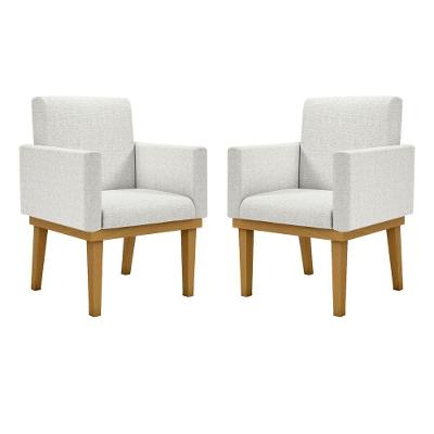 Kit 02 Cadeiras Decorativa ReforçadaLinho Bege