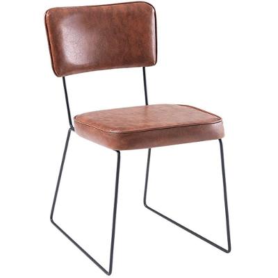 Cadeira Estofada Base Em Aço F53 Corano Caramelo Caramelo