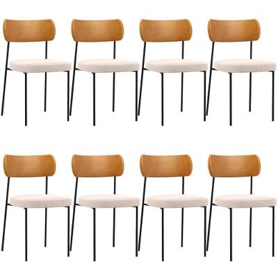 Kit 08 Cadeiras Sala De Jantar L02 Whisky Suede Bege
