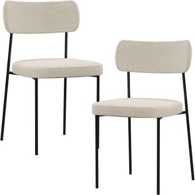 Kit 02 Cadeiras Sala De Jantar L02 Champagne