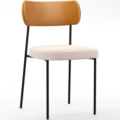 Cadeira Para Sala De Jantar Melina L02 Whisky Suede Bege