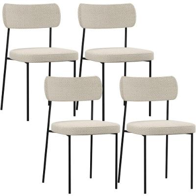 Kit 04 Cadeiras Para Sala De Jantar L02 Champagne