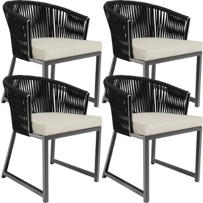 Kit 04 Cadeirass Para Área Gourmet Cozinha Bethari D04 Preto