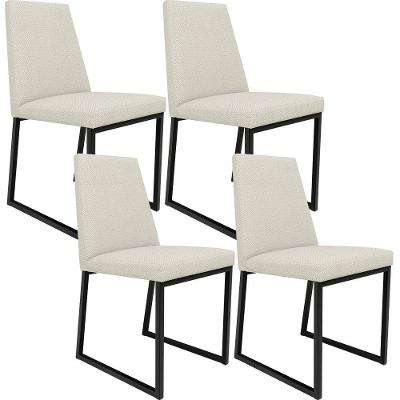 Kit 04 Cadeiras Sala De Jantar L02 Champagne