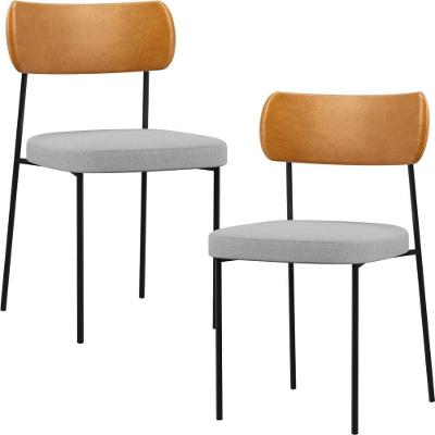 Kit 02 Cadeiras Sala De Jantar L02 Whisky Cinza