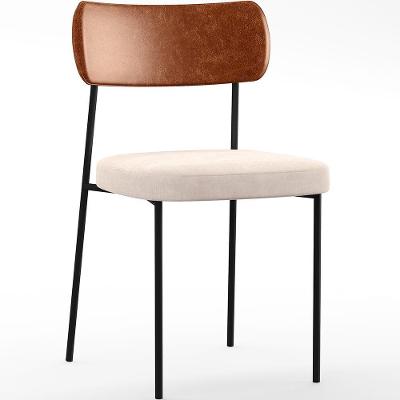 Cadeira Para Sala De Jantar Melina L02 Camel Suede Bege