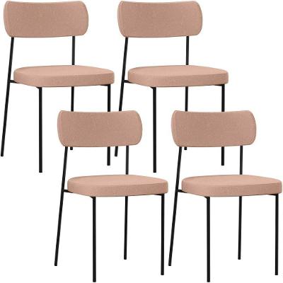 Kit 04 Cadeiras Para Sala De Jantar L02 Rosê