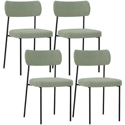 Kit 04 Cadeiras Decorativa Para Sala De Jantar Melina L02 Bouclê Oliva