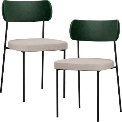 Kit 02 Cadeiras Sala De Jantar L02 Verde Musgo Cru