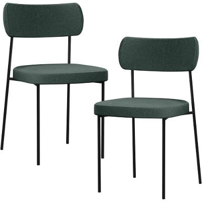 Kit 02 Cadeiras Para Sala De Jantar L02 Verde
