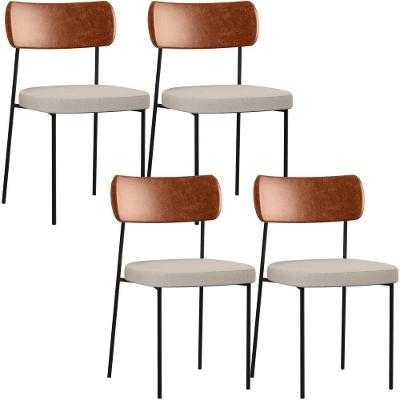 Kit 04 Cadeiras Para Sala De Jantar Melina L02 Camel Cru
