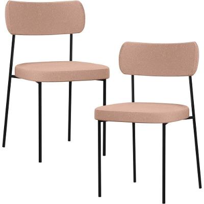 Kit 02 Cadeiras Para Sala De Jantar L02 Rosê