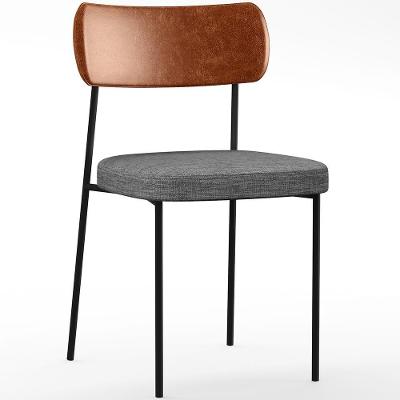 Cadeira Para Sala De Jantar Melina L02 Camel Cinza Escuro