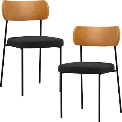 Kit 02 Cadeiras Sala De Jantar L02 Whsiky Chumbo