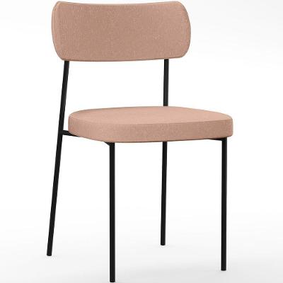 Cadeira Estofada Para Sala De Jantar Melina L02 Rosê