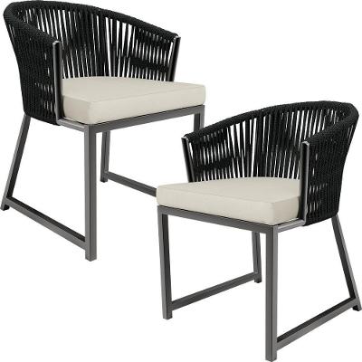 Kit 02 Cadeirass Para Área Gourmet Cozinha Bethari D04 Preto