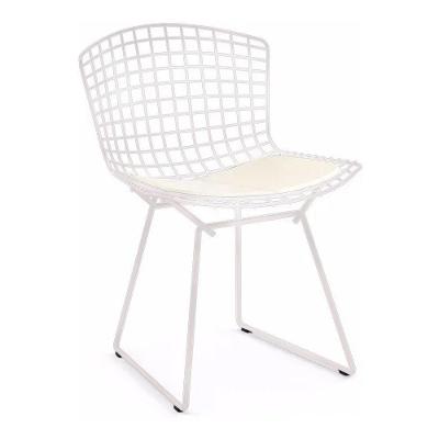 Cadeira Bertoia Branca Com Assento Branco Cor Branco