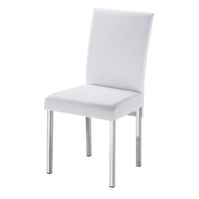 Cadeira Para Sala De Jantar Vitória-Assento Sintético Branco
