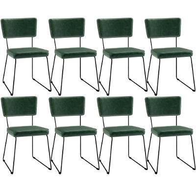 Kit 8 Cadeiras Estofada Sala De Jantar Verde Musgo