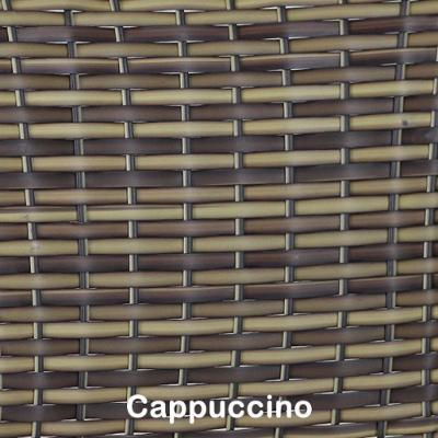 4 Cadeiras Giovana Com Mesa De Centro Em Alumínio P/ Jardim, área, Piscina Trama Original Capuccino
