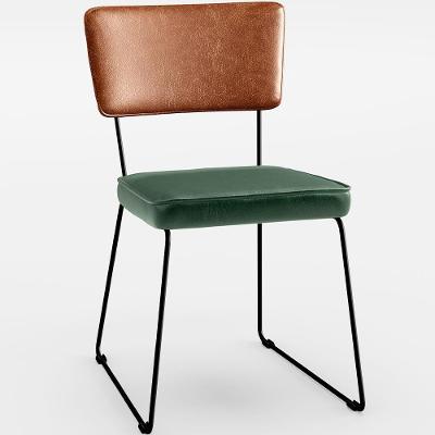 Cadeira Estofada Sala Jantar Camel Facto Verde Musgo