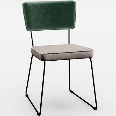 Cadeira Estofada Sala De Jantar Facto Verde Musgo Bege