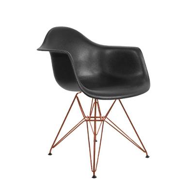 Poltrona Eiffel Preta Com Braço Daw Em Ferro Cobre Cor: Preto