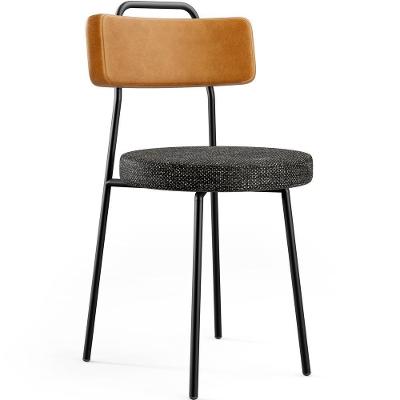 Cadeira Decorativa Estofada Para Sala De Jantar Barcelona L02 Couríssimo Whisky Linho Chumbo