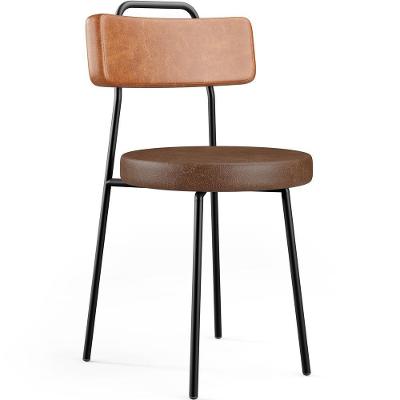Cadeira Decorativa Estofada Para Sala De Jantar Barcelona L02 Couríssimo Camel Marrom