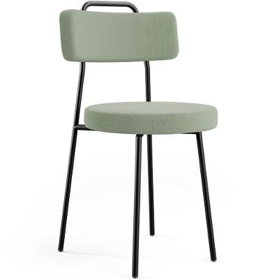 Cadeira Decorativa Estofada Para Sala De Jantar Barcelona L02 Bouclê Oliva