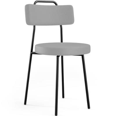 Cadeira Decorativa Estofada Para Sala De Jantar Barcelona L02 Facto Cinza