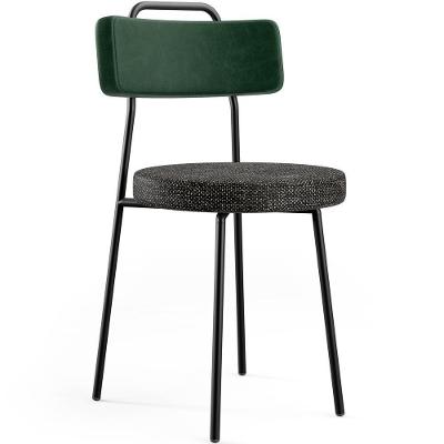 Cadeira Decorativa Estofada Para Sala De Jantar Barcelona L02 Facto Verde Musgo Linho Chumbo