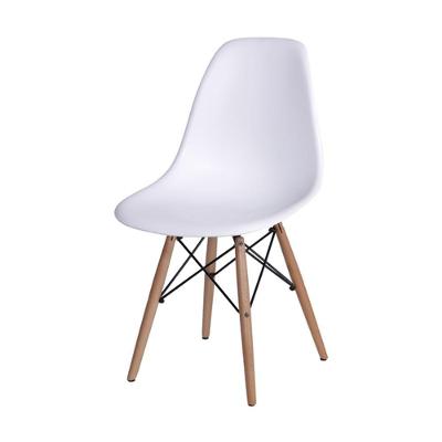 Cadeira Dkr Design Base Madeira Assento Branco Cor: Branco